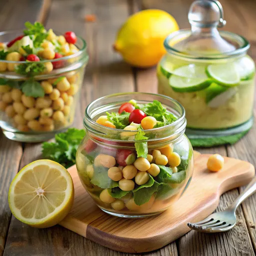 Ensalada de Aguacate y Garbanzos con Vinagreta Cítrica